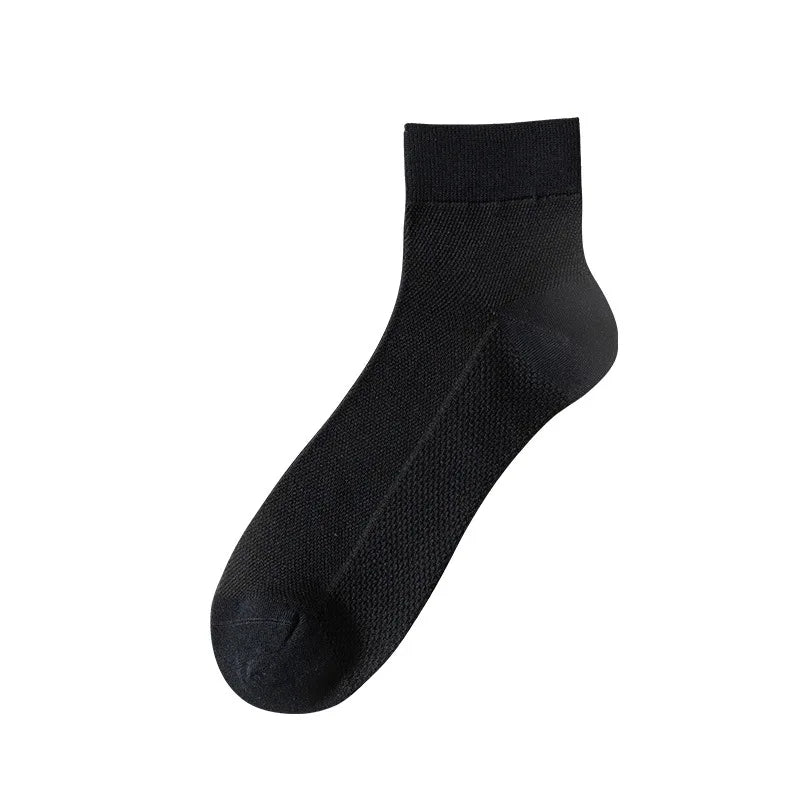 5 Pack Bamboo Socks For Men - Breathable Mesh w/Absorbent Odor Control