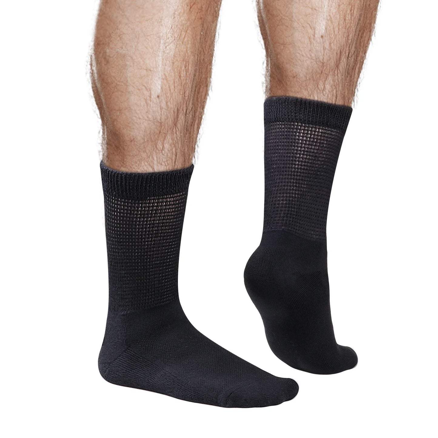 Diabetic Breathable Bamboo Socks - Cushioned Sole - 5 Pairs
