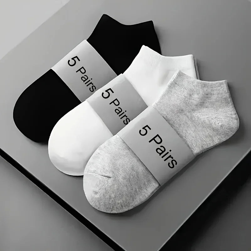 Bamboo Unisex Low Cut Ankle Socks - Breathable & Sweat Absorbing