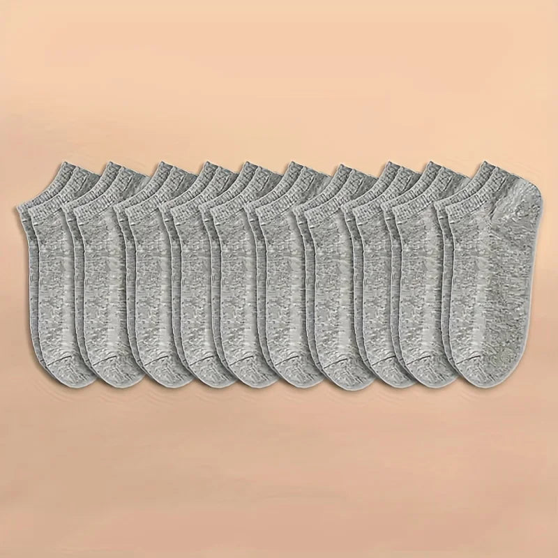Solid Color Unisex Bamboo Ankle Socks