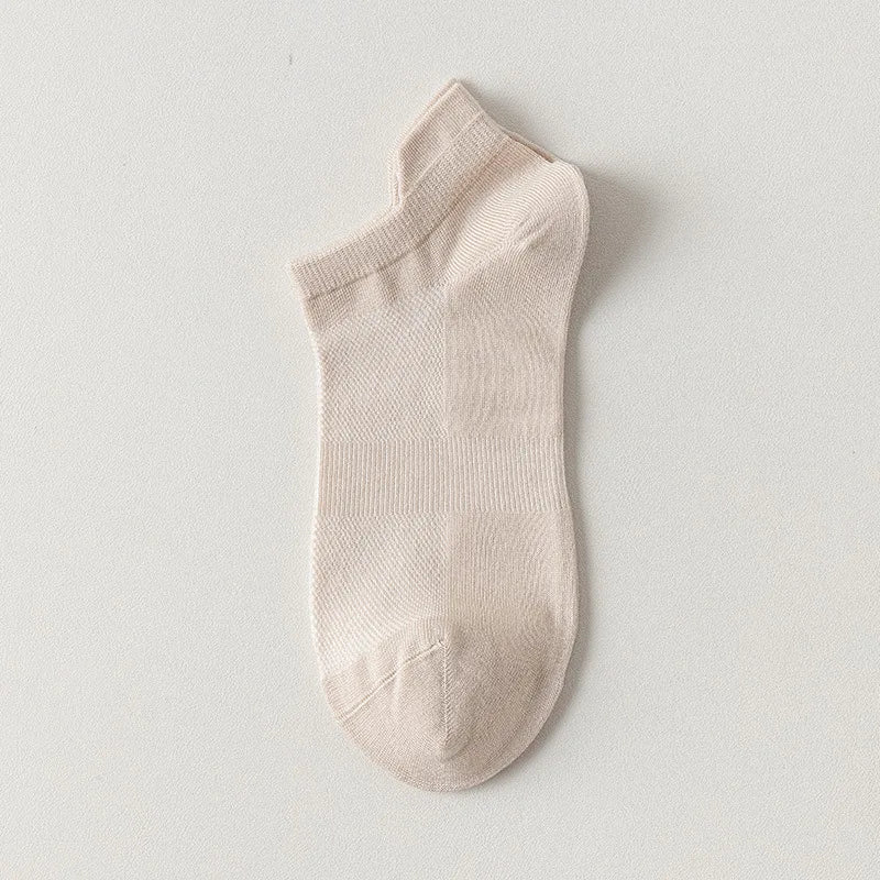 Bamboo Fiber No Show Socks - Thin Short Solid Color