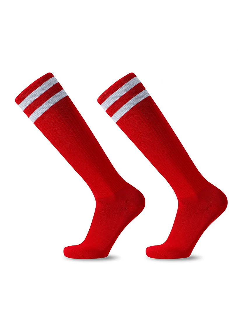 Bamboo Stripes Over The Calf Athletic Socks