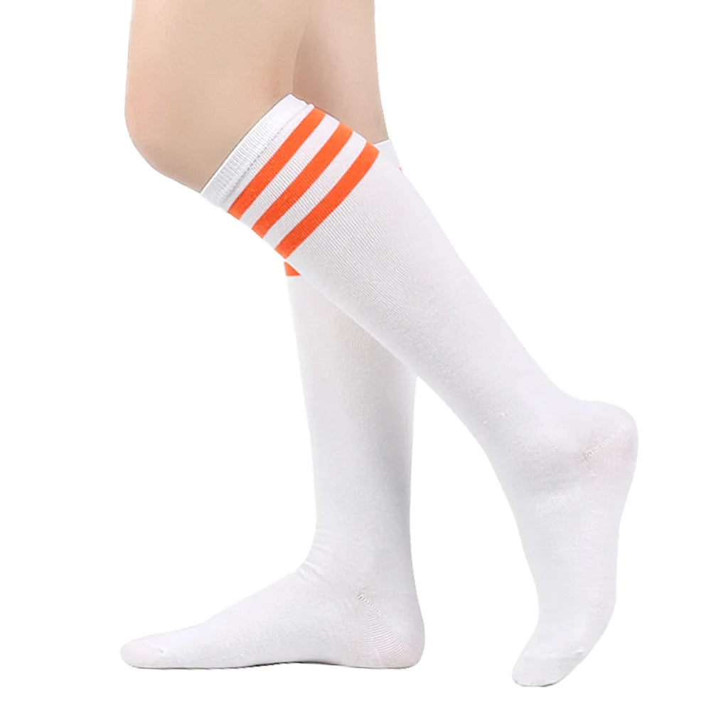 Women's Striped Knee High Bamboo Cotton Socks