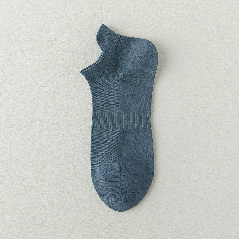 Mens Bamboo Fiber Breathable Ankle Socks - 5 Pairs