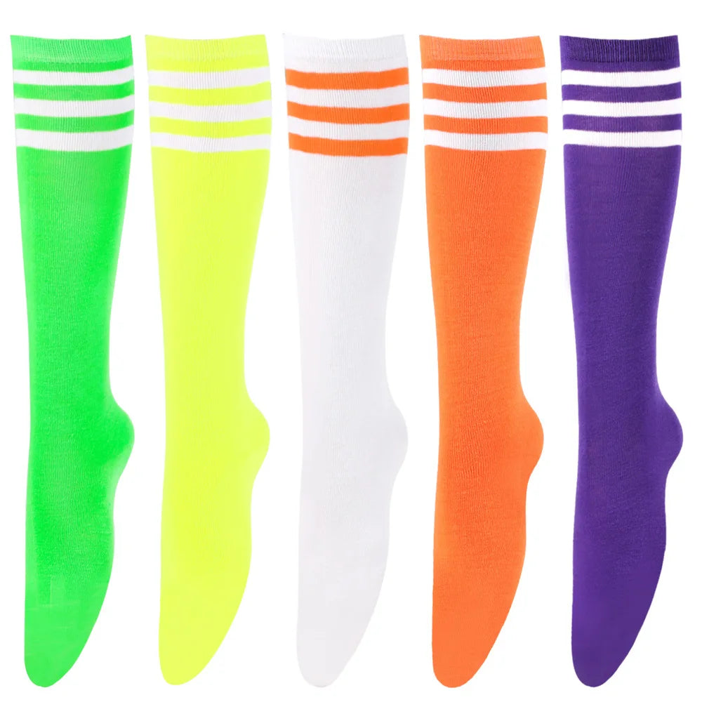 Women's Striped Knee High Bamboo Cotton Socks