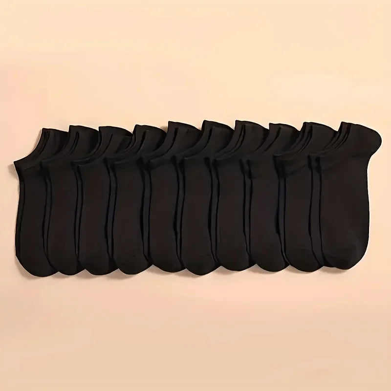 Solid Color Unisex Bamboo Ankle Socks