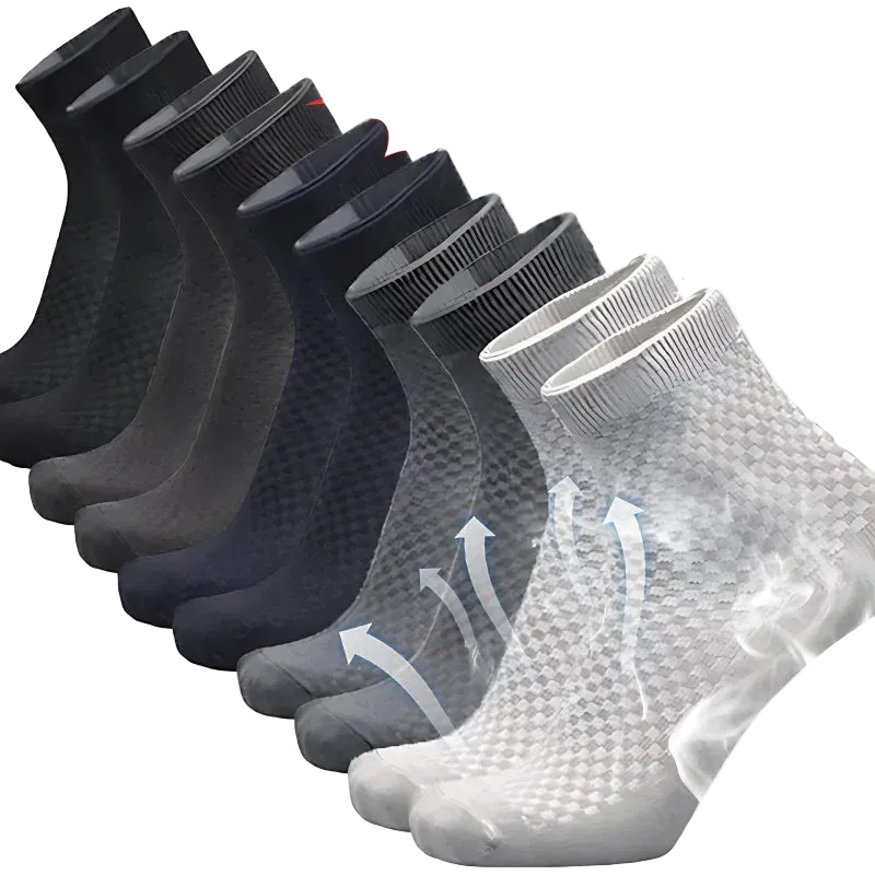 Mens Bamboo Fiber Deodorant High Tube Breathable Dress Socks One Size