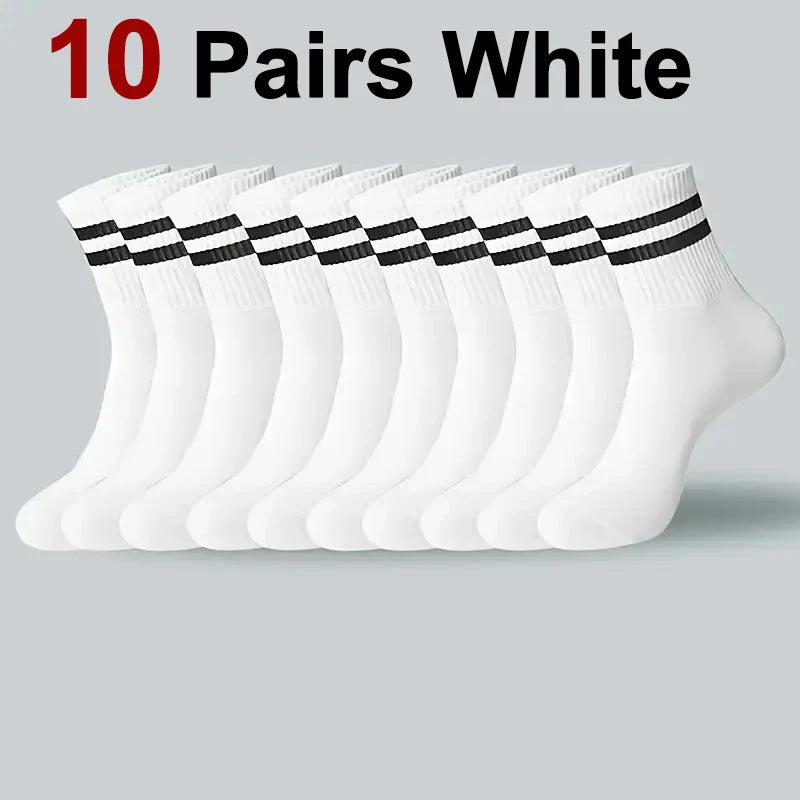 Bulk Striped Bamboo Socks - Odor Proof Sweat Absorbing