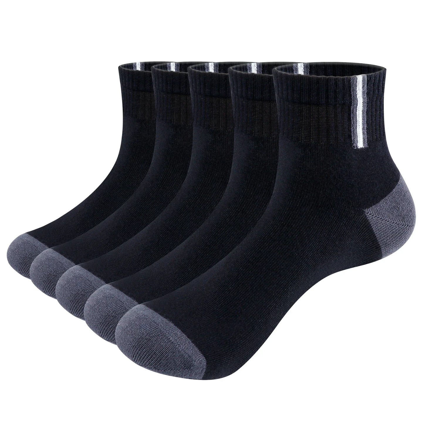 Mens Bamboo Ankle Socks Breathable Lightweight 5 Pairs Pack