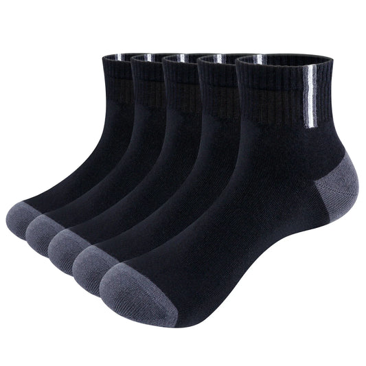 Mens Bamboo Ankle Socks Breathable Lightweight 5 Pairs Pack
