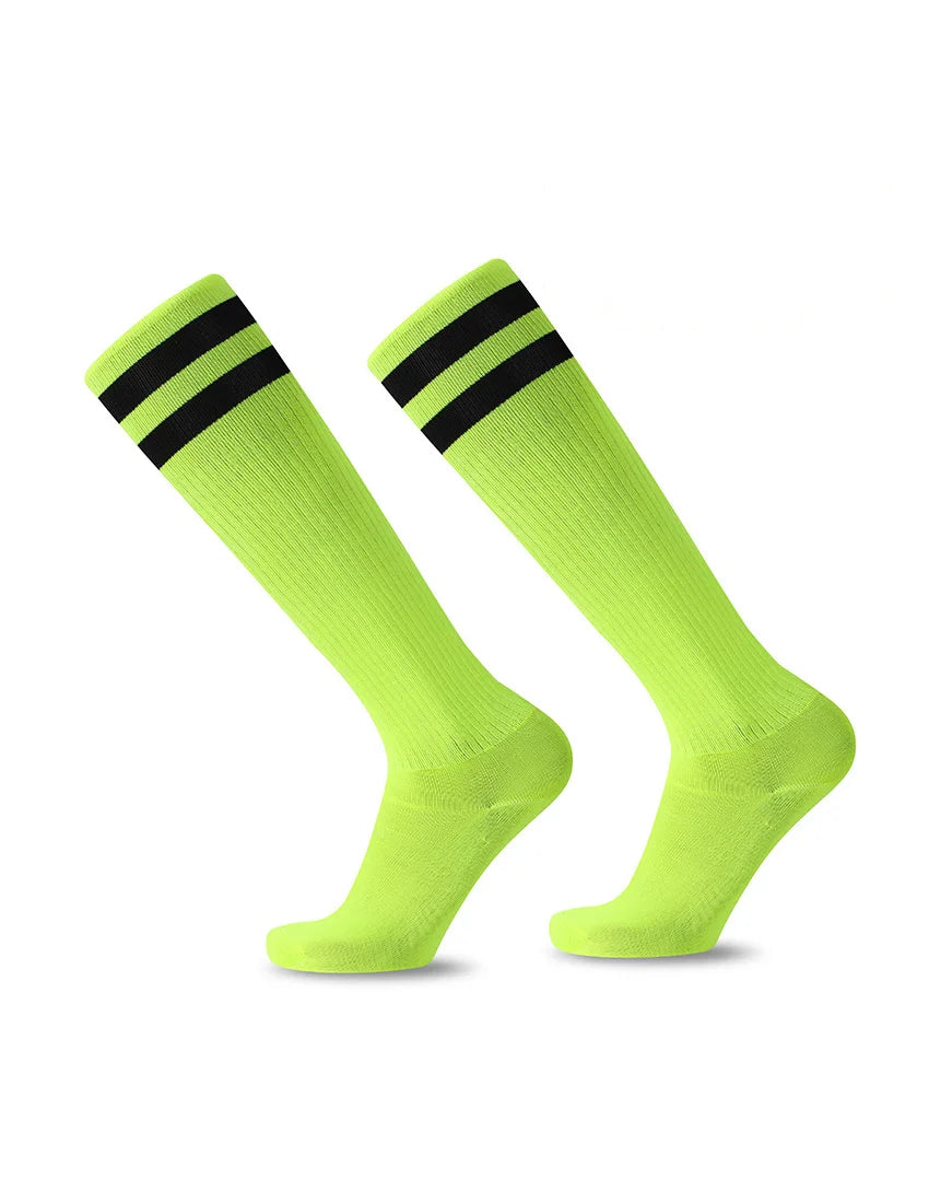 Bamboo Stripes Over The Calf Athletic Socks