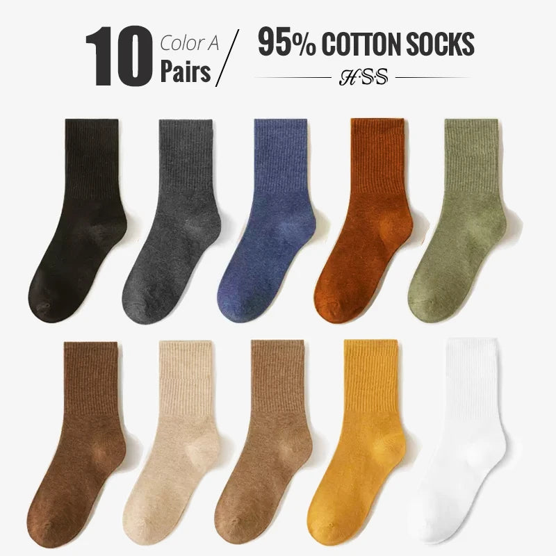 Men's Colorful Bamboo Cotton Dress Socks