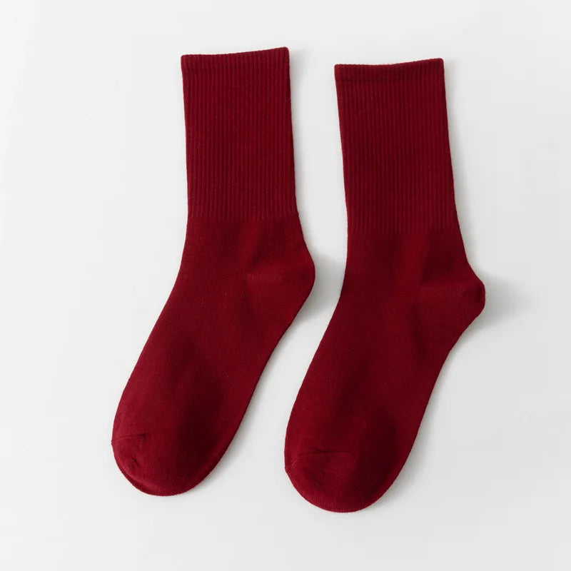 1 Pair Unisex Bamboo Cotton Casual Crew Socks