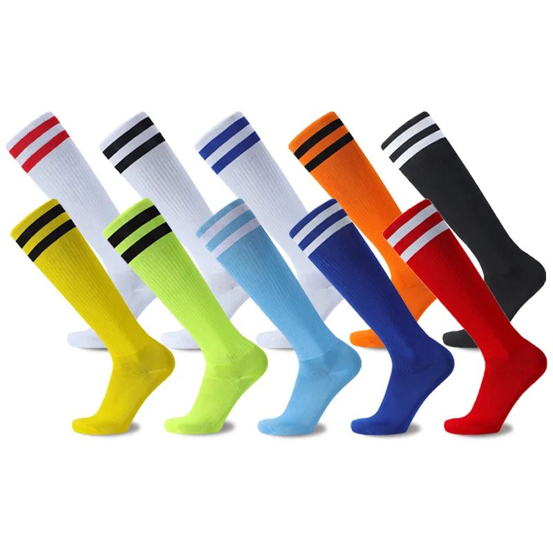 Bamboo Stripes Over The Calf Athletic Socks