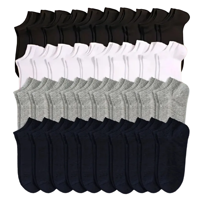 Solid Color Unisex Bamboo Ankle Socks