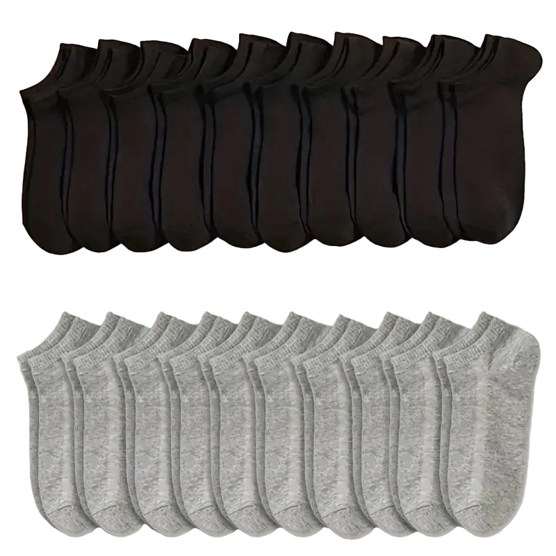 Solid Color Unisex Bamboo Ankle Socks