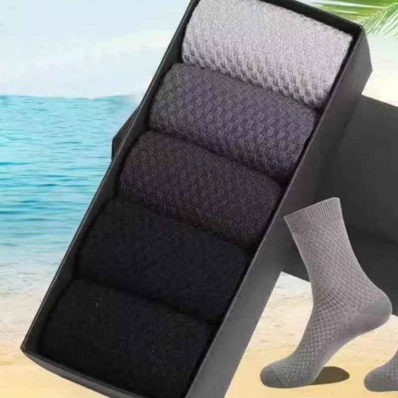 Bamboo Fibre Anti Odor Socks Unisex Highly Elastic Sweat Absorption Breathable