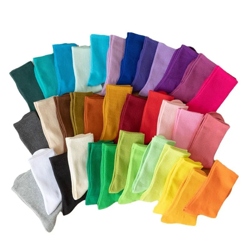 1 Pair Unisex Bamboo Cotton Casual Crew Socks