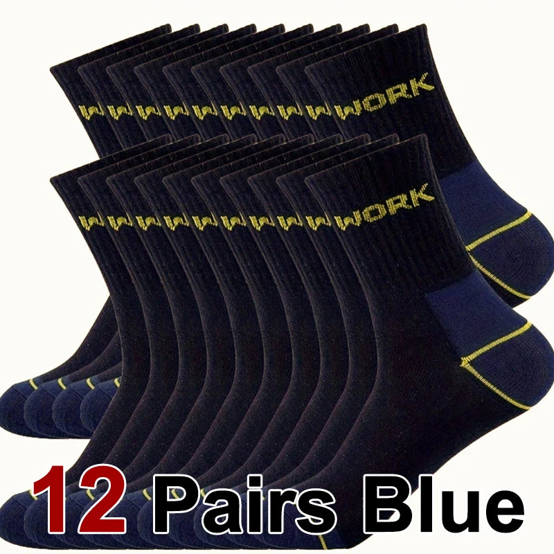 Men's Odor Proof Mid Bamboo Tube Socks - Antibacterial Breathable Sweat Absorbing