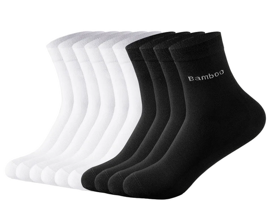 5 Pairs Bamboo Socks For Men - Sweat Absorbing Deodorizing Dress Socks