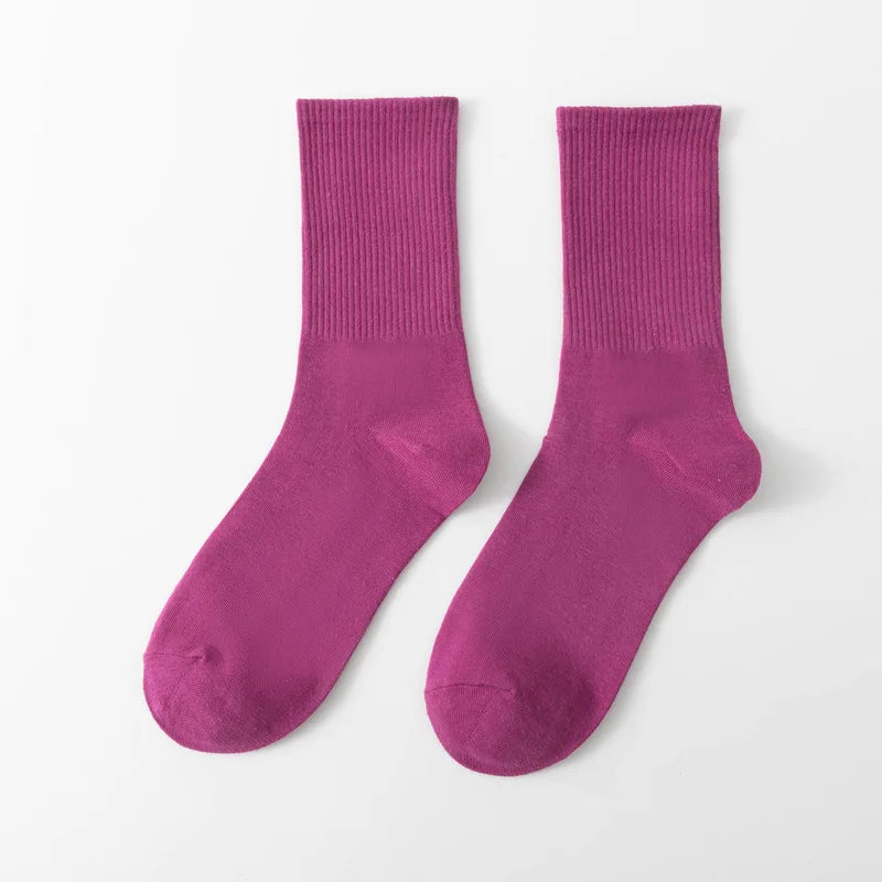 1 Pair Unisex Bamboo Cotton Casual Crew Socks