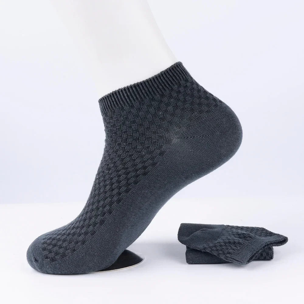 Mens Bamboo Fiber Deodorant High Tube Breathable Dress Socks One Size