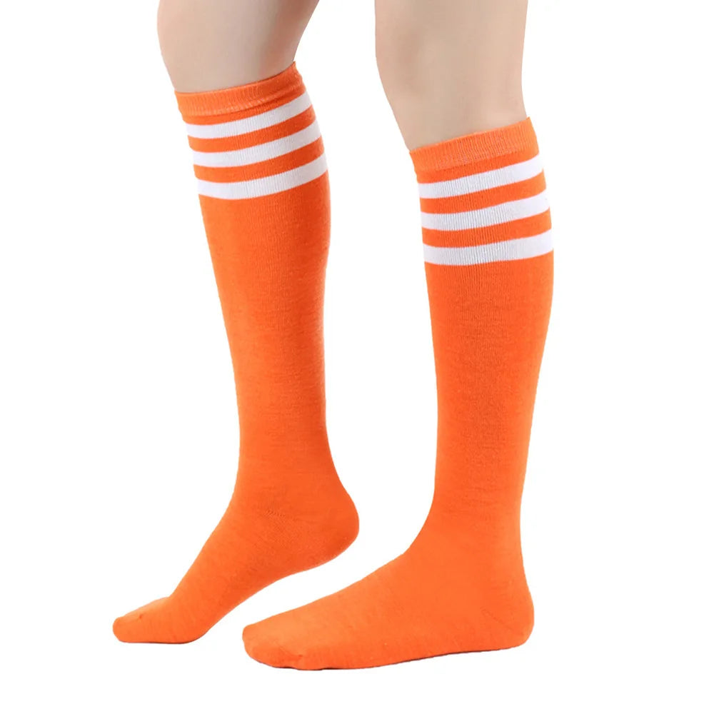 Women's Striped Knee High Bamboo Cotton Socks
