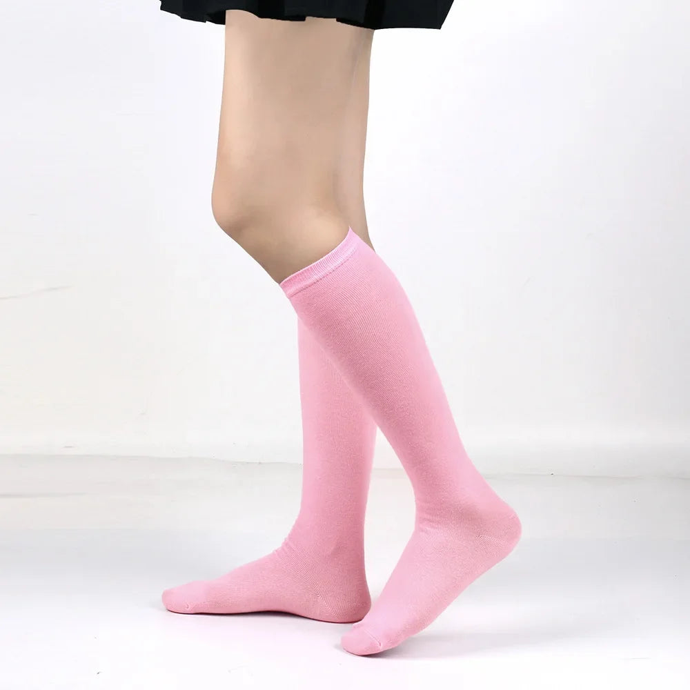 Women's Striped Knee High Bamboo Cotton Socks