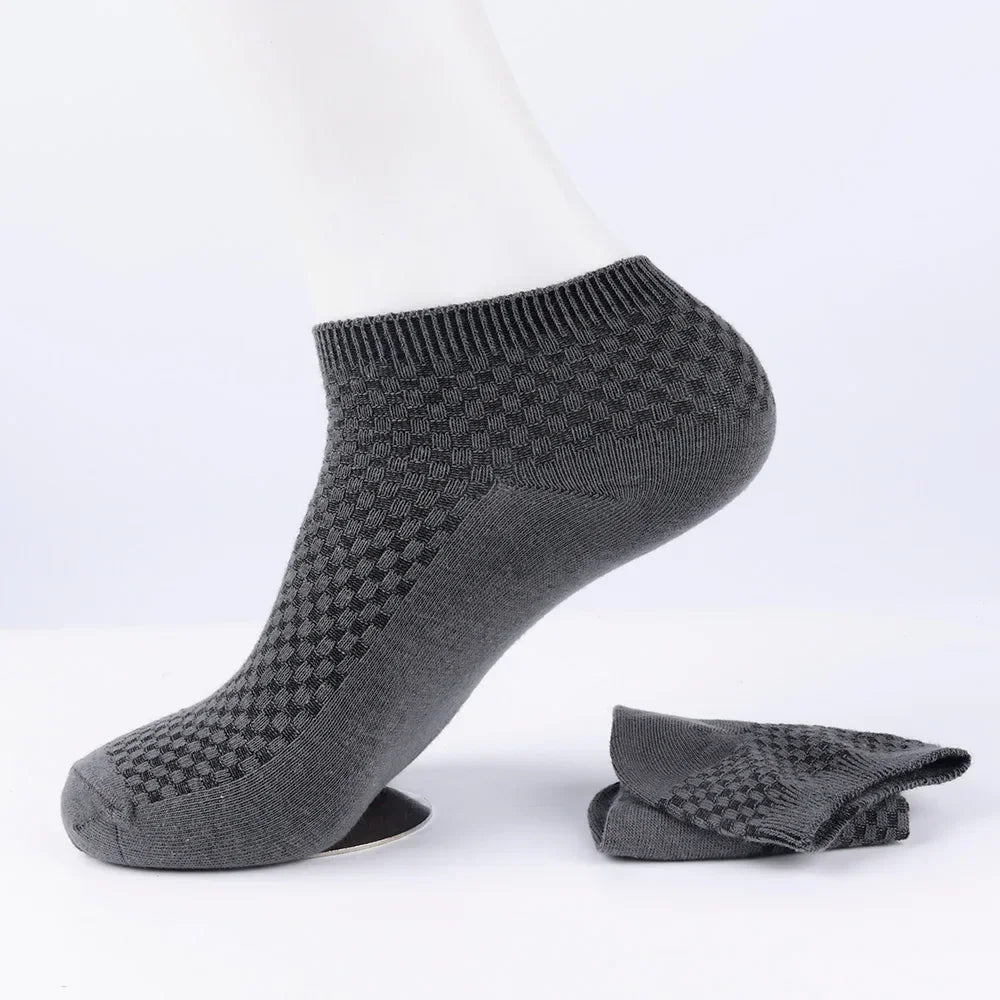 Mens Bamboo Fiber Deodorant High Tube Breathable Dress Socks One Size