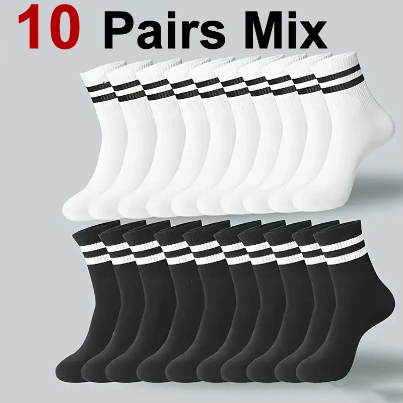 Bulk Striped Bamboo Socks - Odor Proof Sweat Absorbing