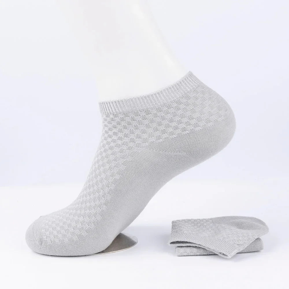 Mens Bamboo Fiber Deodorant High Tube Breathable Dress Socks One Size
