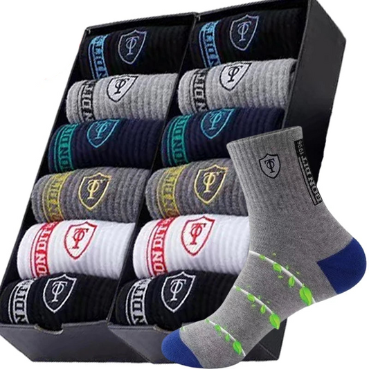 5 Pairs Breathable Bamboo Cotton Fiber Socks - Anti Odor