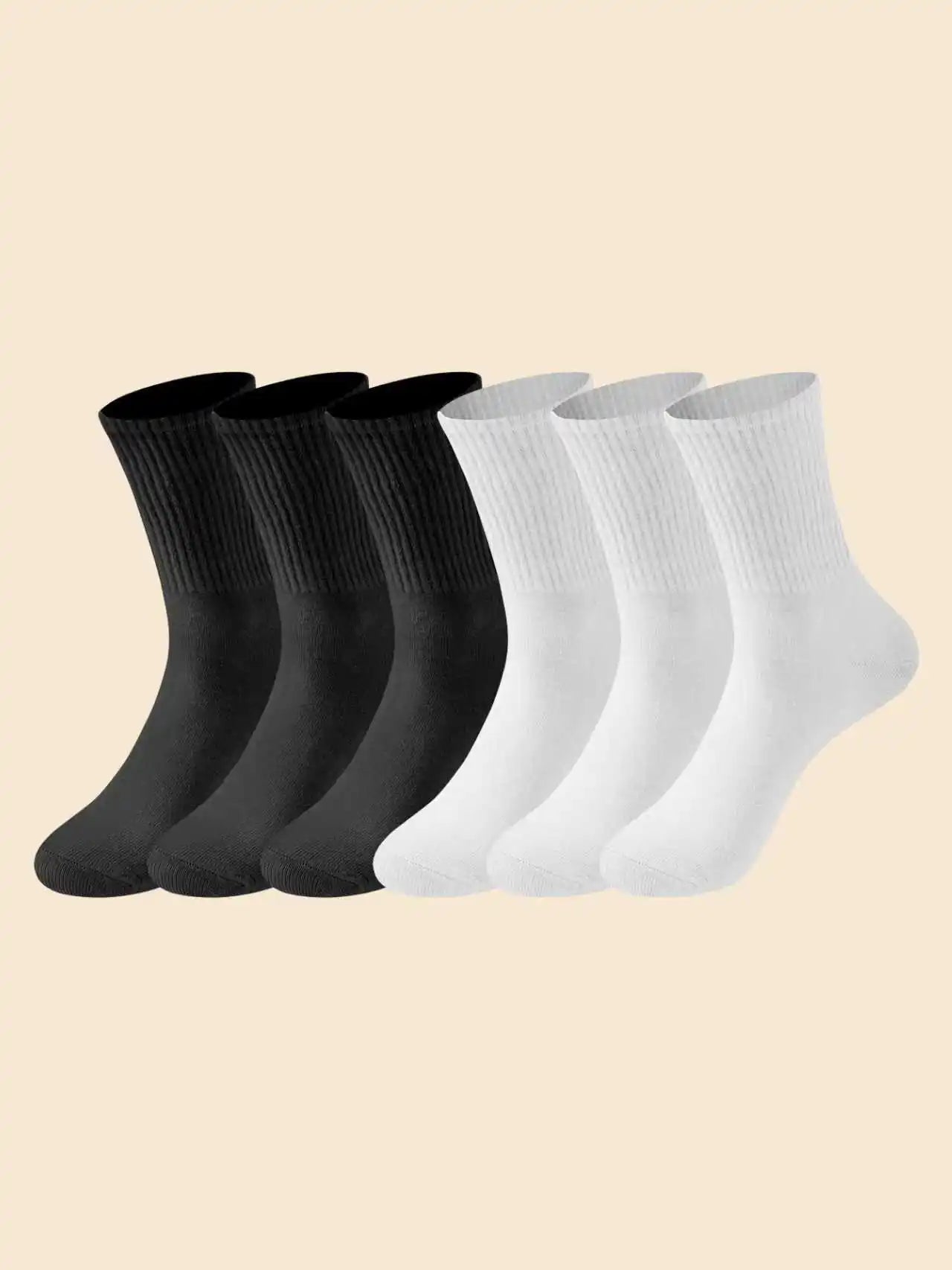 Men's Striped Casual Bamboo Polyester Socks  - Mid Tube