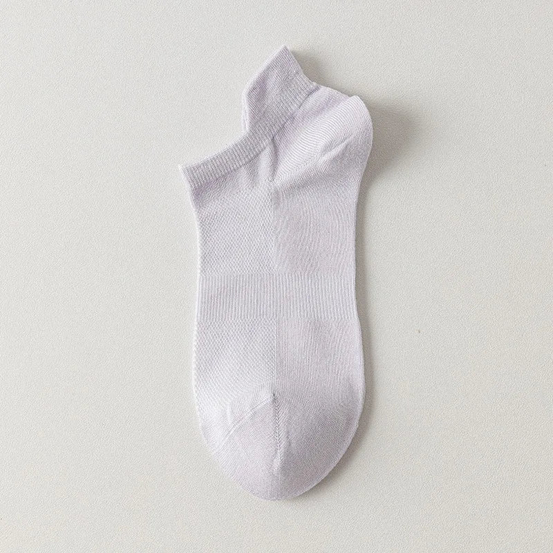 Bamboo Fiber No Show Socks - Thin Short Solid Color