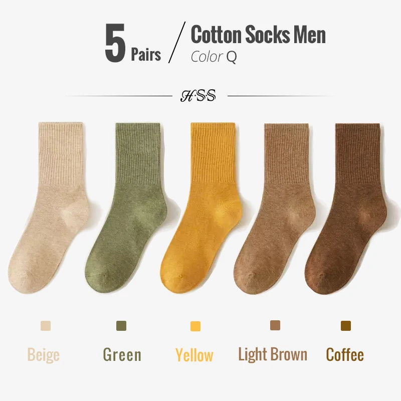 Men's Colorful Bamboo Cotton Dress Socks