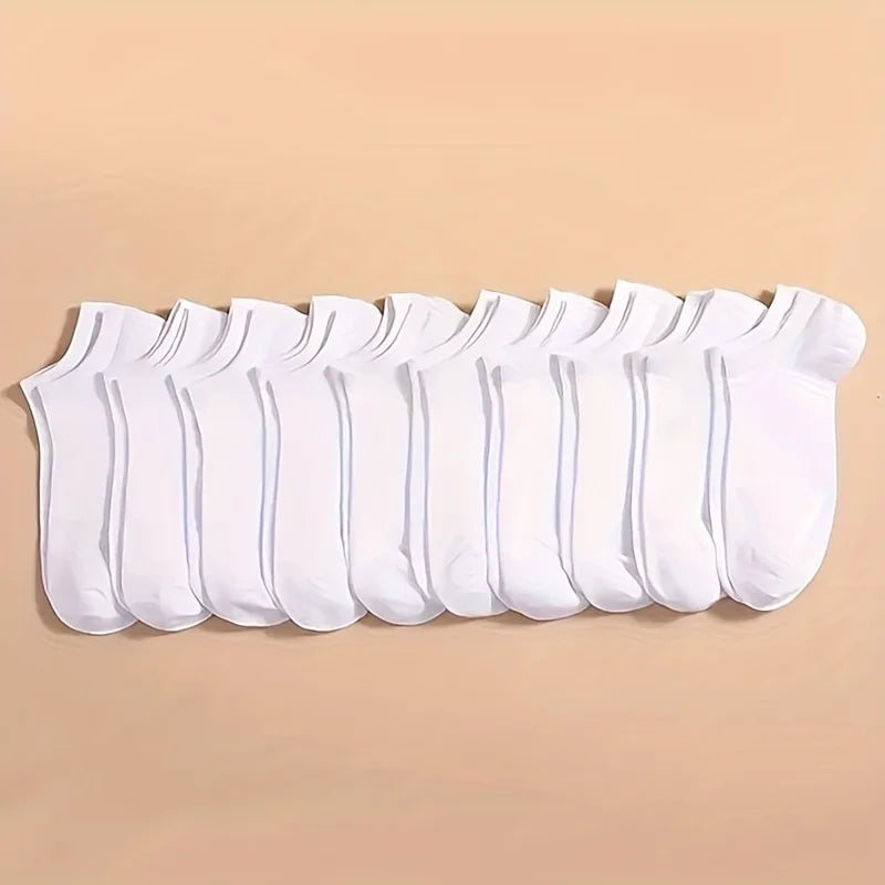 Solid Color Unisex Bamboo Ankle Socks