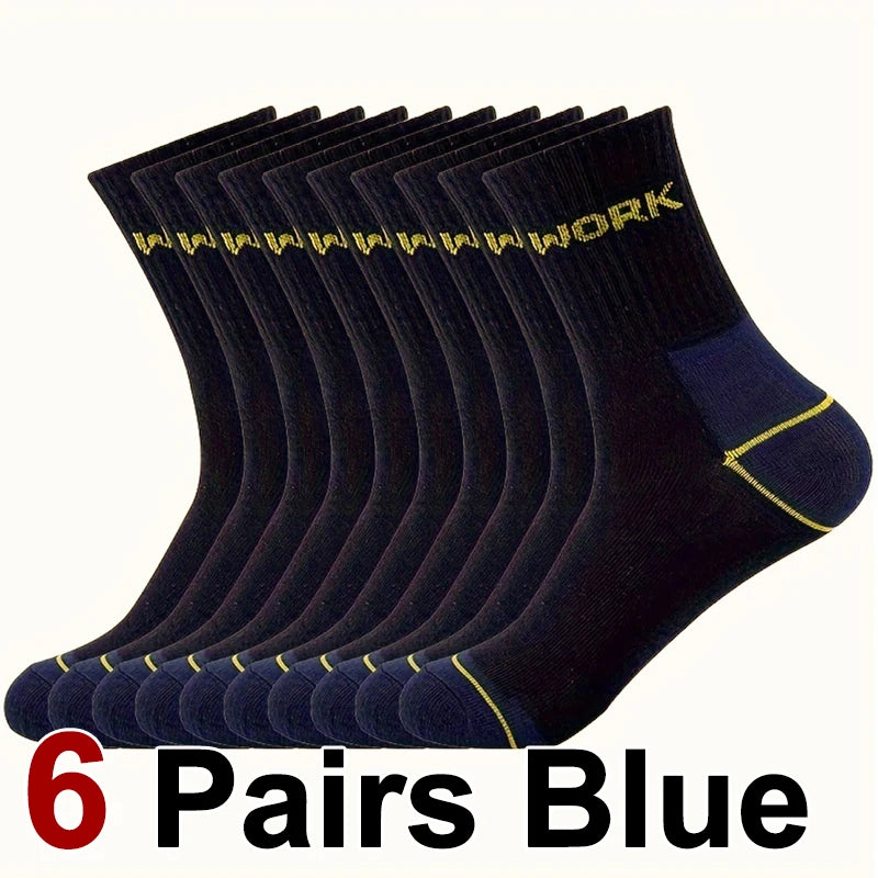 Men's Odor Proof Mid Bamboo Tube Socks - Antibacterial Breathable Sweat Absorbing