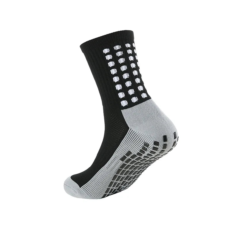 Men's Anti Slip Bamboo Grip Pad Sports Socks - Mid Calf