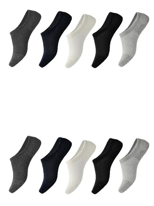 10-Pack Mens Invisible Ankle Bamboo Socks