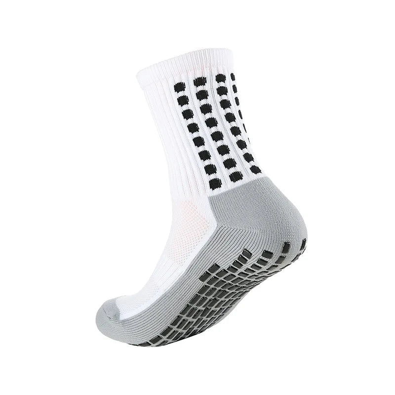 Men's Anti Slip Bamboo Grip Pad Sports Socks - Mid Calf