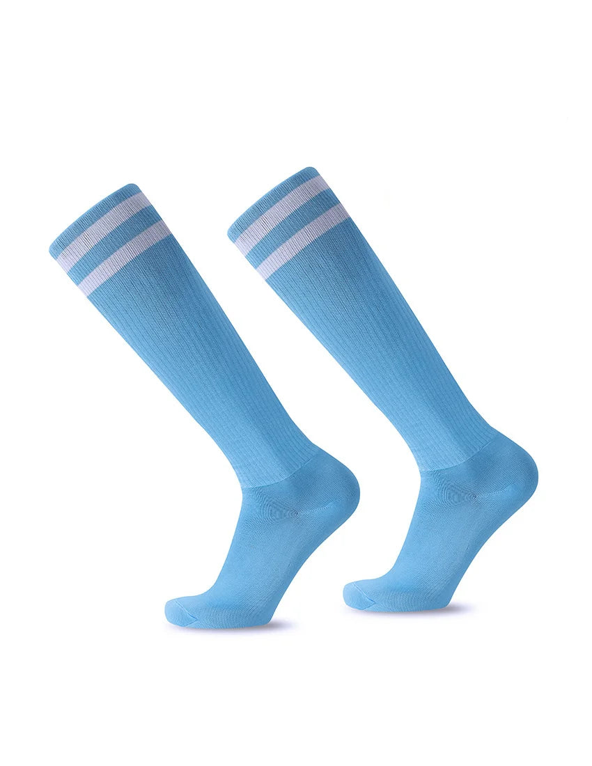 Bamboo Stripes Over The Calf Athletic Socks