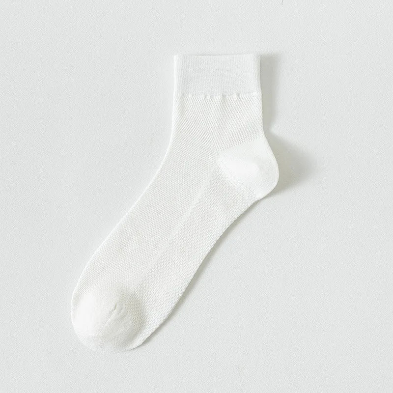 5 Pack Bamboo Socks For Men - Breathable Mesh w/Absorbent Odor Control