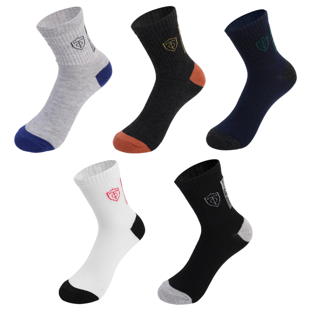 5 Pairs Breathable Bamboo Cotton Fiber Socks - Anti Odor
