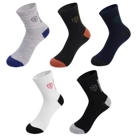5 Pairs Breathable Bamboo Cotton Fiber Socks - Anti Odor