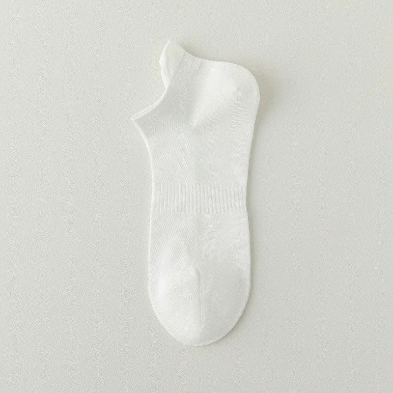 Mens Bamboo Fiber Breathable Ankle Socks - 5 Pairs