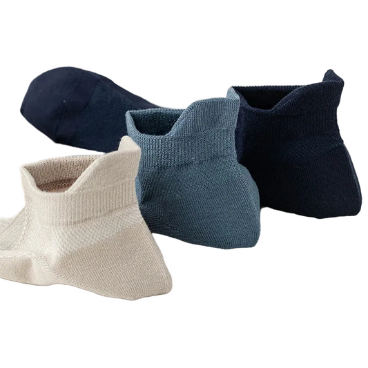 Mens Bamboo Fiber Breathable Ankle Socks - 5 Pairs