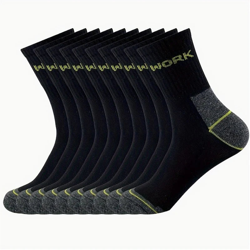 Men's Odor Proof Mid Bamboo Tube Socks - Antibacterial Breathable Sweat Absorbing