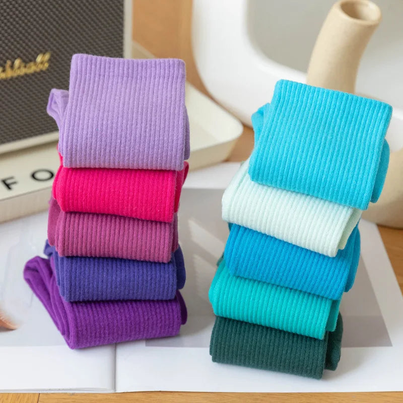 1 Pair Unisex Bamboo Cotton Casual Crew Socks