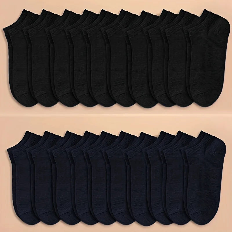 Solid Color Unisex Bamboo Ankle Socks
