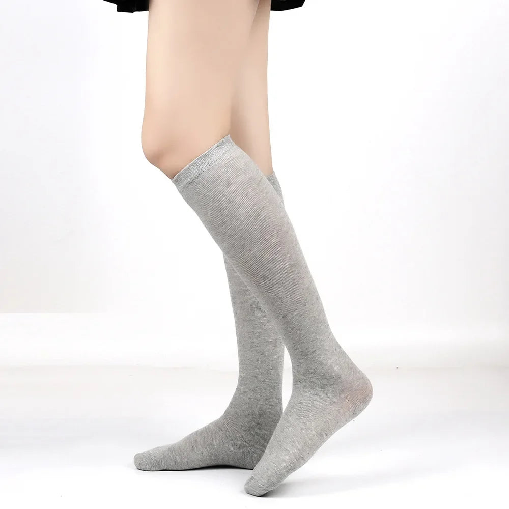 Women's Striped Knee High Bamboo Cotton Socks